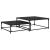 Masă de Cafea cu Tăvi Lăsate 2 pcs Stejar negru 80 x 8035 x cm GartenMobel Dekor