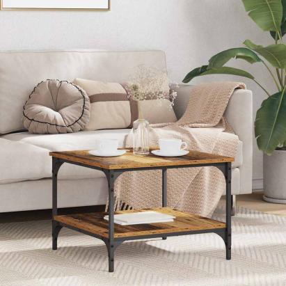 Masă de cafea Lemn Vechi 55 x 55 x 40 cm Lemn compozit GartenMobel Dekor