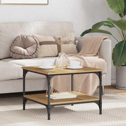 Masă de cafea Stejar Artizanal 55 x 55 x 40 cm Lemn compozit GartenMobel Dekor