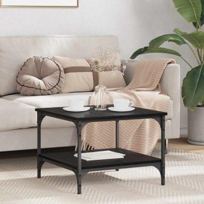 Masă de cafea Stejar Negru 55 x 55 x 40 cm Lemn compozit GartenMobel Dekor