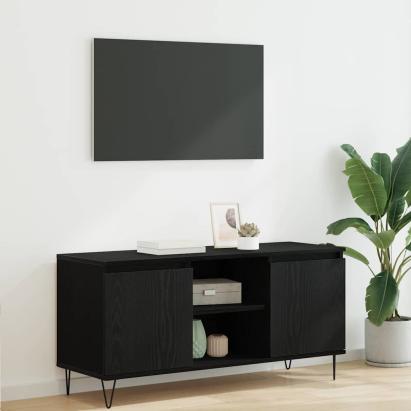 Cabinet TV Stejar Negru 104 x 35 x 50 cm Lemn compozit GartenMobel Dekor