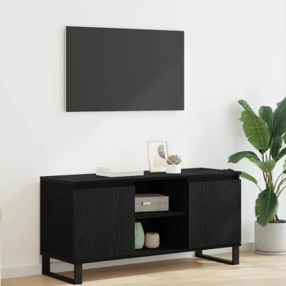Cabinet TV Stejar Negru 104 x 35 x 50 cm Lemn compozit GartenMobel Dekor