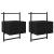 Dulap de noapte cu sertar 2 pcs Stejar Negru 35 x 30 x 51 cm GartenMobel Dekor