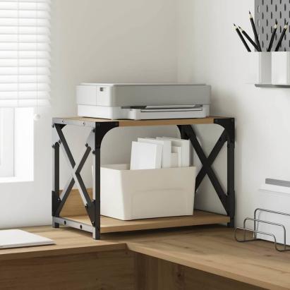 Suport pentru imprimantă Stejar Artizanal 44 x 26 x 31.5 cm GartenMobel Dekor