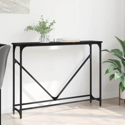 Masă de consolă Stejar negru 102 x 22.5 x 75 cm Lemn compozit GartenMobel Dekor