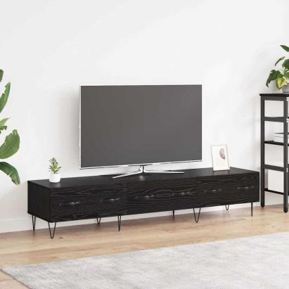 Cabinet TV Stejar negru 150 x 36 x 30 cm Lemn compozit GartenMobel Dekor