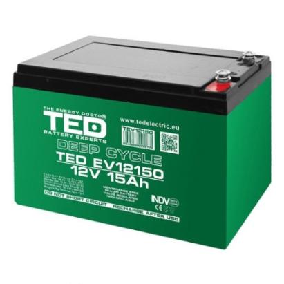 Acumulator vehicule electrice Deep Cycle 12V 15AH TED BAT -TED12V15AH SafetyGuard Surveillance