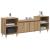 Cabinet TV Stejar Artizanal 160 x 35 x 55 cm Lemn compozit GartenMobel Dekor
