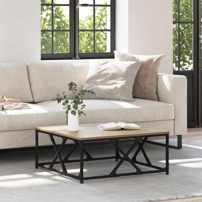 Masă de cafea stejar artizanal 70 x 70 x 30 cm Lemn compozit GartenMobel Dekor