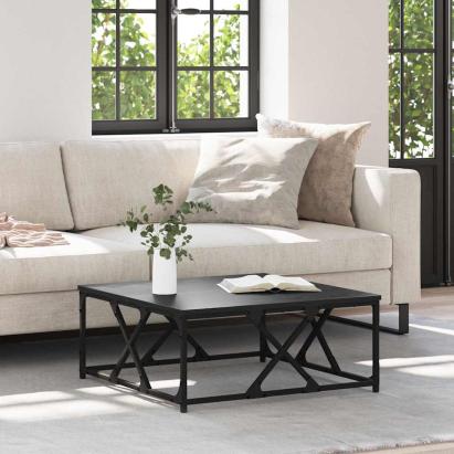 Masă de cafea Stejar negru 70 x 70 x 30 cm Lemn compozit GartenMobel Dekor