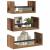 Set rafturi de perete 3 pcs Lemn Vechi 40x16x14cm Lemn compozit GartenMobel Dekor