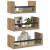 Set rafturi de perete cu raft 3 pcs Stejar Artizanal 40x16x14cm GartenMobel Dekor
