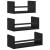 Set rafturi de perete cu raft 3 pcs Stejar Negru 40x16x14cm GartenMobel Dekor