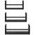 Set rafturi de perete cu raft 3 pcs Stejar Negru 40x16x14cm GartenMobel Dekor