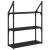 Raft de perete Stejar Negru 60 x 21 x 78,5 cm Lemn compozit GartenMobel Dekor
