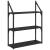 Raft de perete Stejar Negru 60 x 21 x 78,5 cm Lemn compozit GartenMobel Dekor