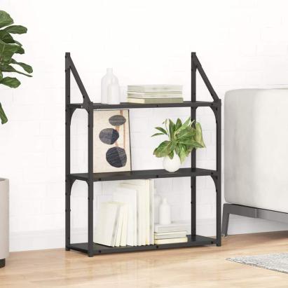 Raft de perete Stejar Negru 60 x 21 x 78,5 cm Lemn compozit GartenMobel Dekor