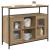 Bufet Stejar Artizanal 100 x 35 x 80 cm Lemn compozit GartenMobel Dekor