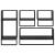 Set rafturi de perete 4 pcs Stejar Negru 65 x 25 x 30 cm GartenMobel Dekor