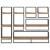 Set rafturi de perete 6 pcs Stejar Artizanal 100 x 25 x 30 cm GartenMobel Dekor
