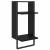 Set rafturi de perete 6 pcs Stejar Negru 100 x 25 x 30 cm GartenMobel Dekor