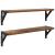 Șemele de perete cu raft 2 pcs Lemn Vechi 60 x 15 x 15,5 cm GartenMobel Dekor