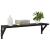 Șemele de perete cu raft 2 pcs Stejar Negru 60 x 15 x 15,5 cm GartenMobel Dekor