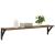 Șemele de perete cu raft 2 pcs Lemn Vechi 80 x 15 x 15,5 cm GartenMobel Dekor