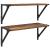 Șemele de perete cu raft 2 pcs Lemn Vechi 60 x 25 x 25,5 cm GartenMobel Dekor