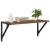 Șemele de perete cu raft 2 pcs Lemn Vechi 60 x 25 x 25,5 cm GartenMobel Dekor