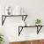 Șemele de perete cu raft 2 pcs Stejar Negru 60 x 25 x 25,5 cm GartenMobel Dekor