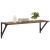 Șemele de perete cu raft 2 pcs Lemn Vechi 80 x 25 x 25,5 cm GartenMobel Dekor