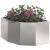 Ghiveci de colț Argintiu 60 x 60 x 35 cm Oțel inoxidabil GartenMobel Dekor