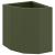 Ghiveci de colț Olivengrønn 30 x 30 x 35 cm Oțel GartenMobel Dekor