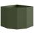 Ghiveci de colț Olivengrønn 60 x 60 x 50 cm Oțel GartenMobel Dekor