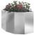 Ghiveci de colț Argintiu 60 x 60 x 50 cm Oțel galvanizat GartenMobel Dekor