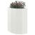 Ghiveci de colț Alb 30 x 30 x 50 cm Oțel GartenMobel Dekor