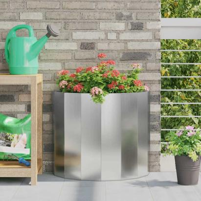 Jardinieră Argintiu 60 x 30 x 50 cm Oțel Galvanizat GartenMobel Dekor