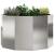 Jardinieră Argintiu 60 x 60 x 35 cm Oţel inoxidabil GartenMobel Dekor