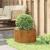 Jardinieră Ruginit 60 x 60 x 35 cm Oțel rezistent de intemperii GartenMobel Dekor