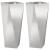 Jardinieră 2 pcs Argintiu 30 x 30 x 75 cm Oţel inoxidabil GartenMobel Dekor
