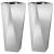 Jardinieră 2 pcs Argintiu 30 x 30 x 75 cm Oțel Galvanizat GartenMobel Dekor