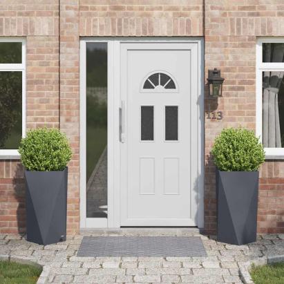 Jardinieră 2 pcs Antracit 40 x 40 x 75 cm Oțel GartenMobel Dekor