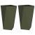 Jardinieră 2 pcs Verde măsliniu 40 x 40 x 75 cm Oțel GartenMobel Dekor