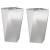 Jardinieră 2 pcs Argintiu 40 x 40 x 75 cm Oţel inoxidabil GartenMobel Dekor