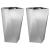 Jardinieră 2 pcs Argintiu 40 x 40 x 75 cm Oțel Galvanizat GartenMobel Dekor