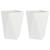 Jardinieră 2 pcs Alb 50 x 50 x 75 cm Oțel GartenMobel Dekor