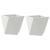Jardinieră 2 pcs Alb 30 x 30 x 30 cm Oțel GartenMobel Dekor