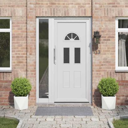 Jardinieră 2 pcs Alb 30 x 30 x 30 cm Oțel GartenMobel Dekor