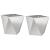 Jardinieră 2 pcs Argintiu 30 x 30 x 30 cm Oţel inoxidabil GartenMobel Dekor